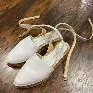 Paloma Barcelo espadrilles sandals wrap ankle  37 6.5